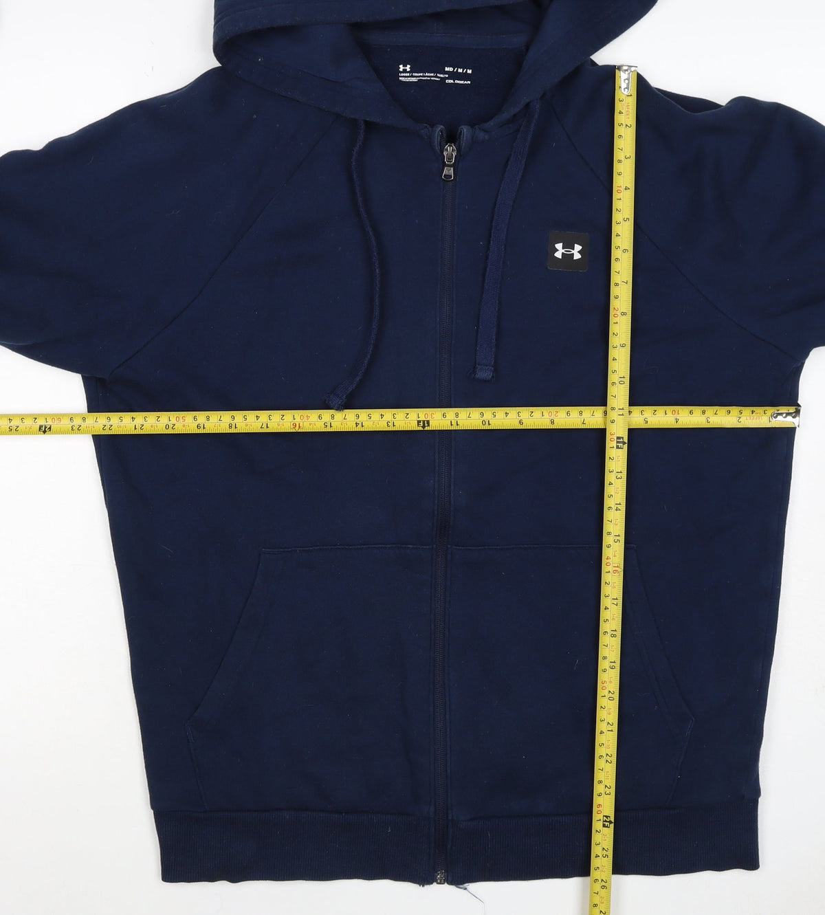 Under Armour Men’s Blue Medium Full Zip Hooded ColdGear Hoodie