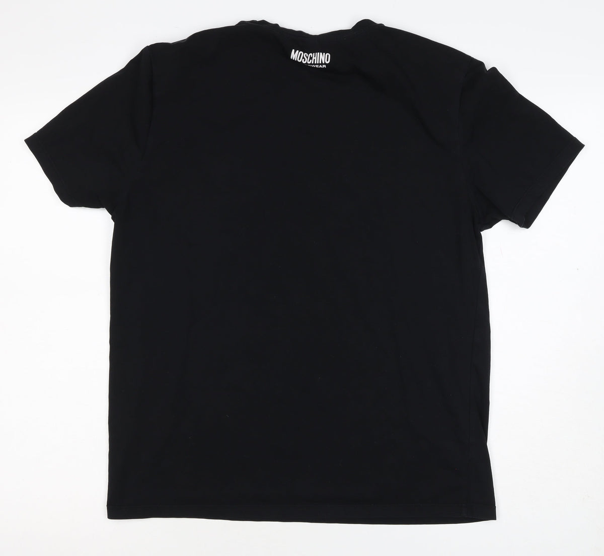 Moschino Underwear Men’s Black M Logo Shoulder Stretch T-Shirt