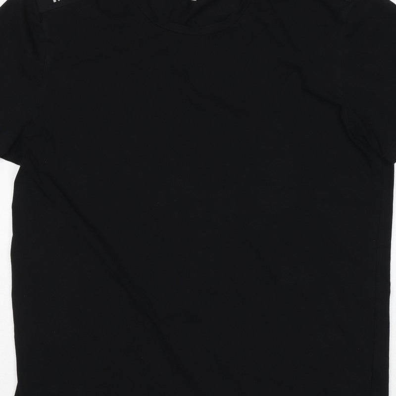 Moschino Underwear Men’s Black M Logo Shoulder Stretch T-Shirt