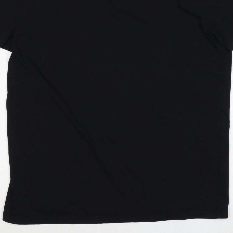 Moschino Underwear Men’s Black M Logo Shoulder Stretch T-Shirt