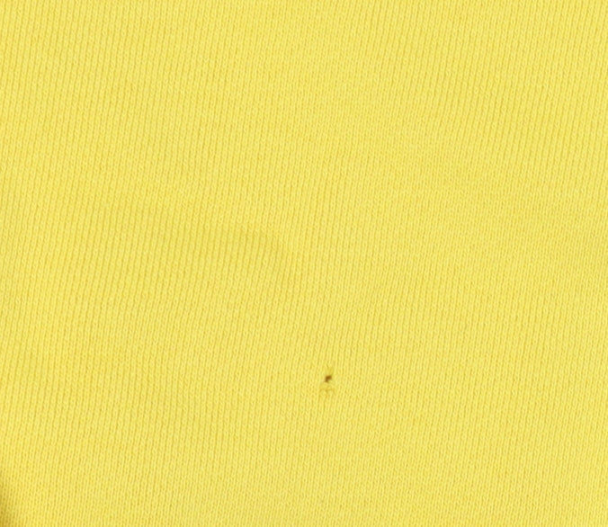 Nike Men’s Yellow L V-Neck Logo Embroidered Fleece Sweatshirt Vintage