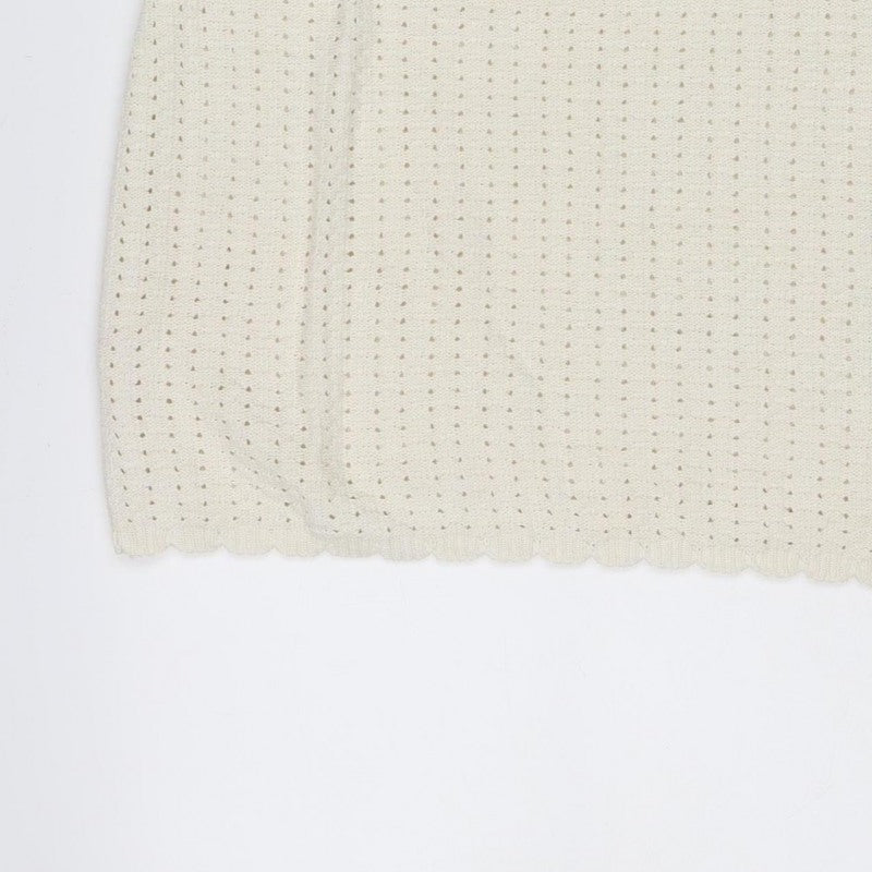 COS Women Ivory UK 16 Knit Drawstring Pencil Mini Skirt
