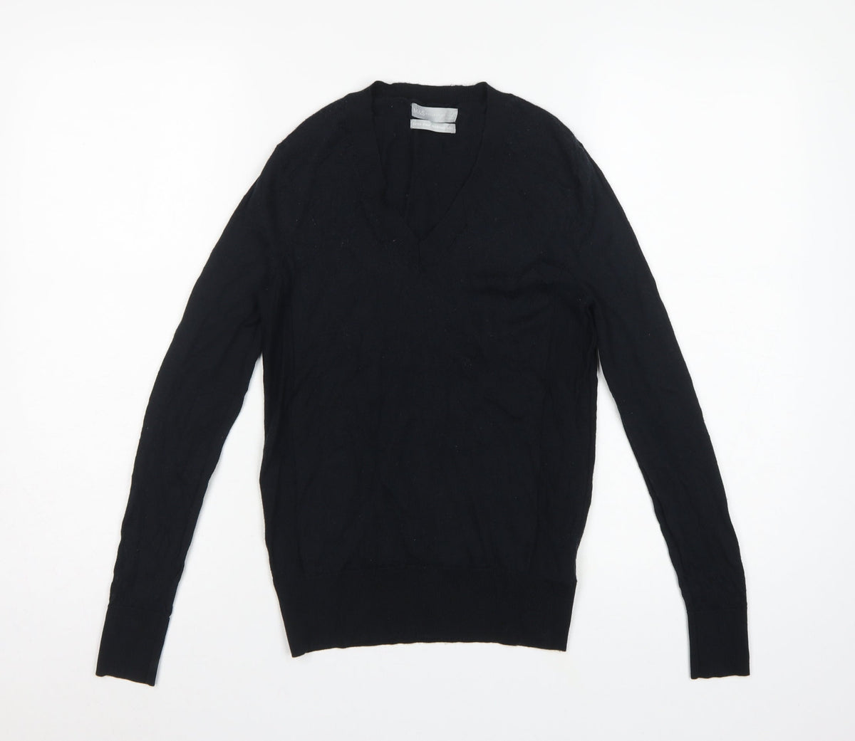 M&S Collection Women’s Black XS Extra Fine Merino Wool V-Neck Jumper
