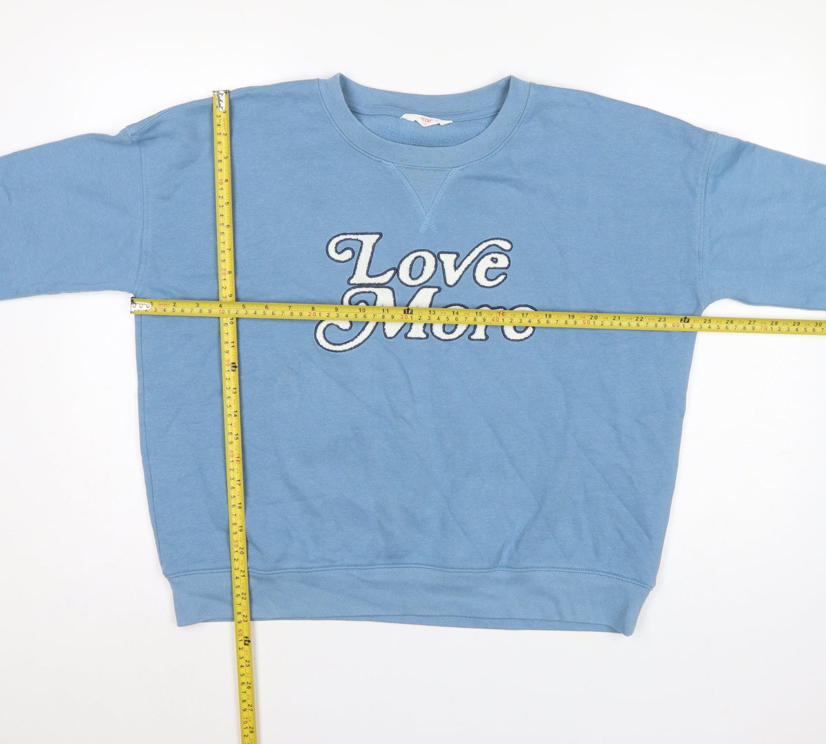 ANYDAY John Lewis Women Blue M Love More Embroidered Sweatshirt