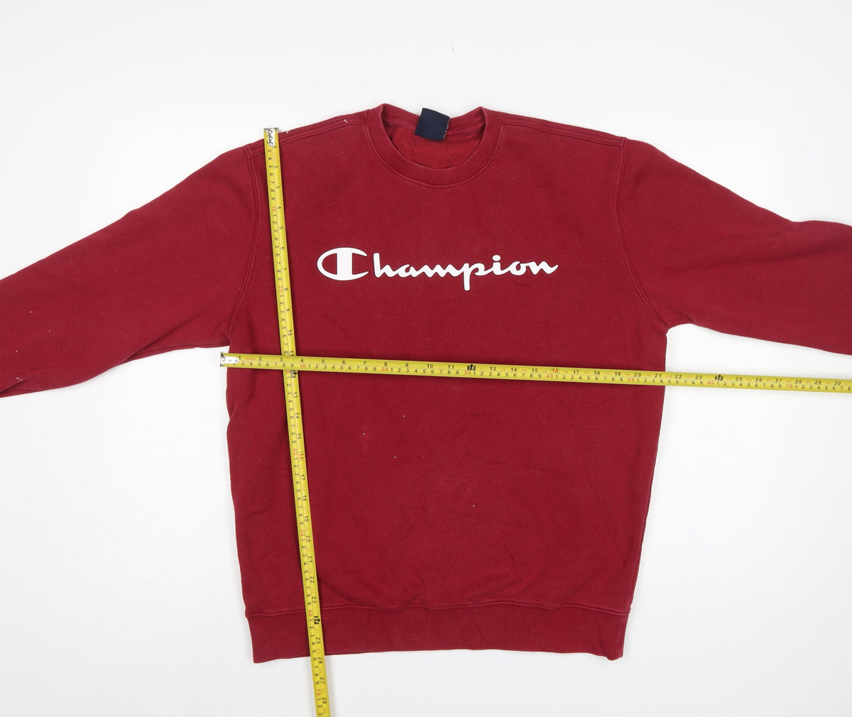 Champion Men’s Red Large Logo Graphic Pullover Sweatshirt