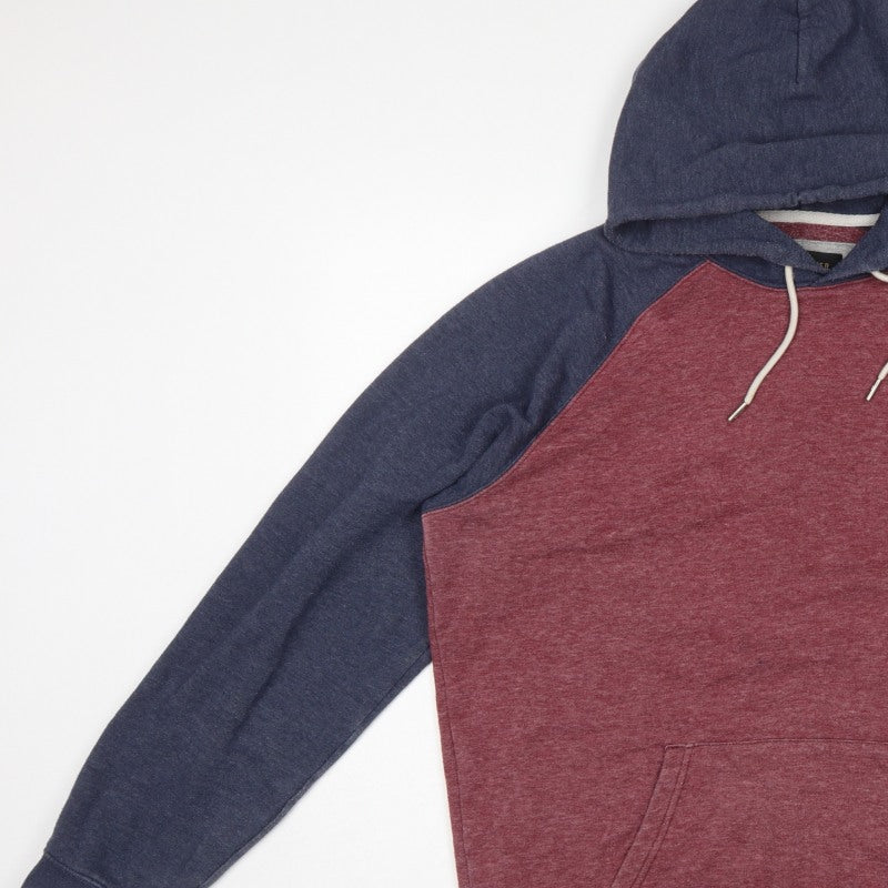 Quiksilver Men’s XL Burgundy Navy Logo Pullover Hoodie