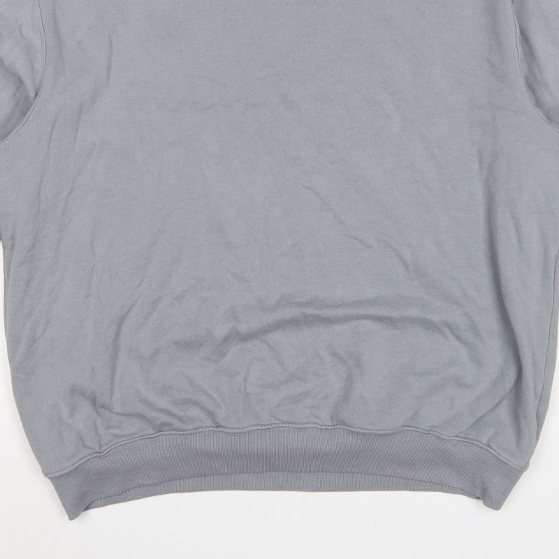 H&M Men’s Grey L Relaxed Fit Crew Neck Pullover Sweatshirt
