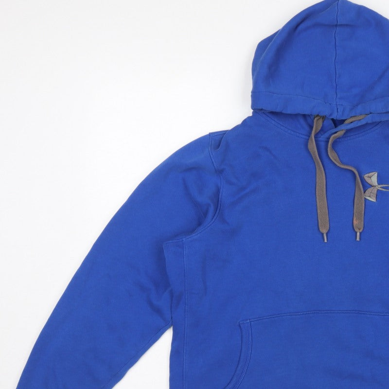 Under Armour Men Blue M Pullover Hoodie Charged Cotton Storm