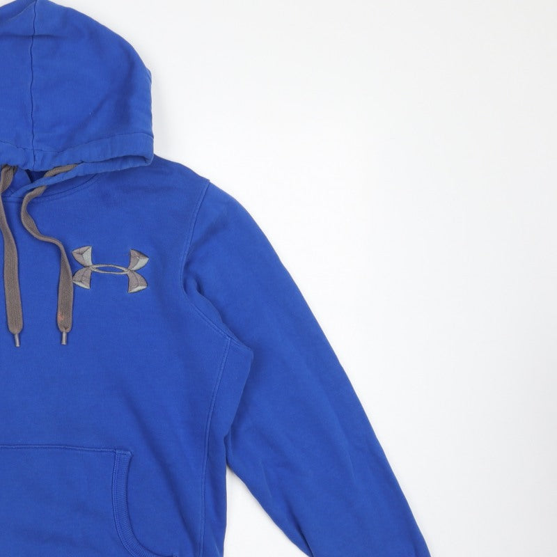 Under Armour Men Blue M Pullover Hoodie Charged Cotton Storm