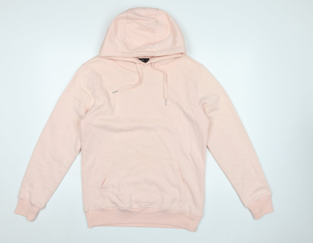 F&F Men’s Pink S Pullover Hoodie Hooded Pocket Sweatshirt