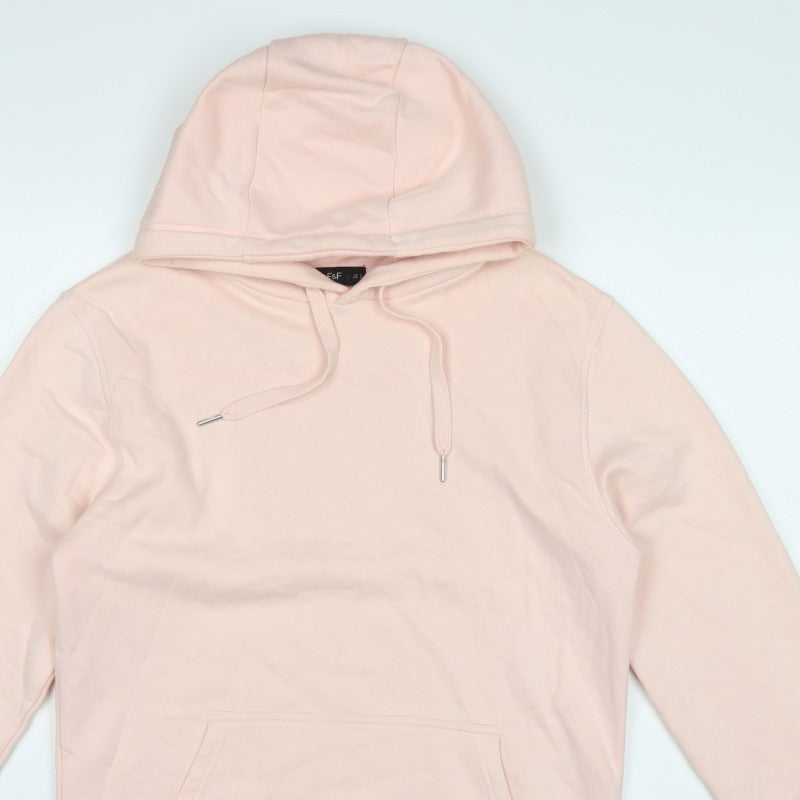 F&F Men’s Pink S Pullover Hoodie Hooded Pocket Sweatshirt