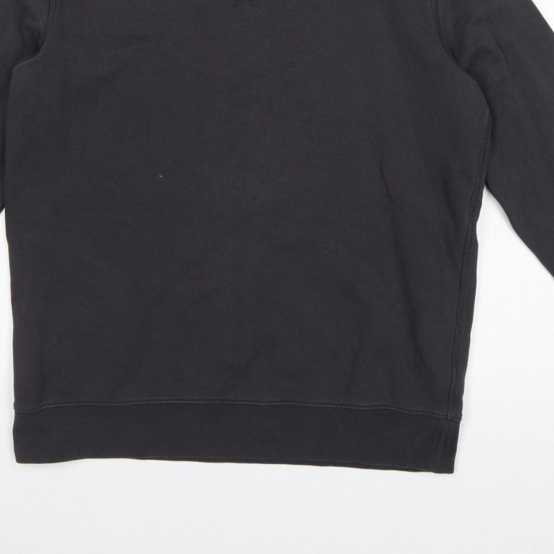 Marks and Spencer Men’s Black M Cotton Crew Neck Pullover Sweatshirt