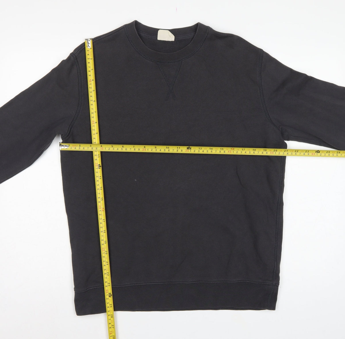 Marks and Spencer Men’s Black M Cotton Crew Neck Pullover Sweatshirt