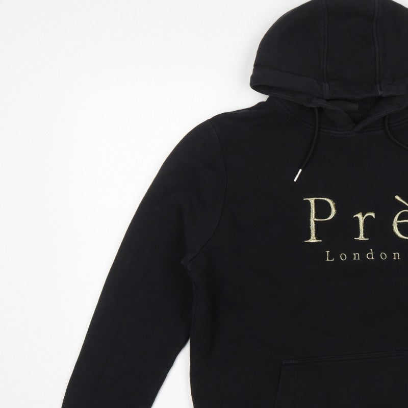 Pre London Men's Black M Pullover Hoodie Gold Embroidered Logo