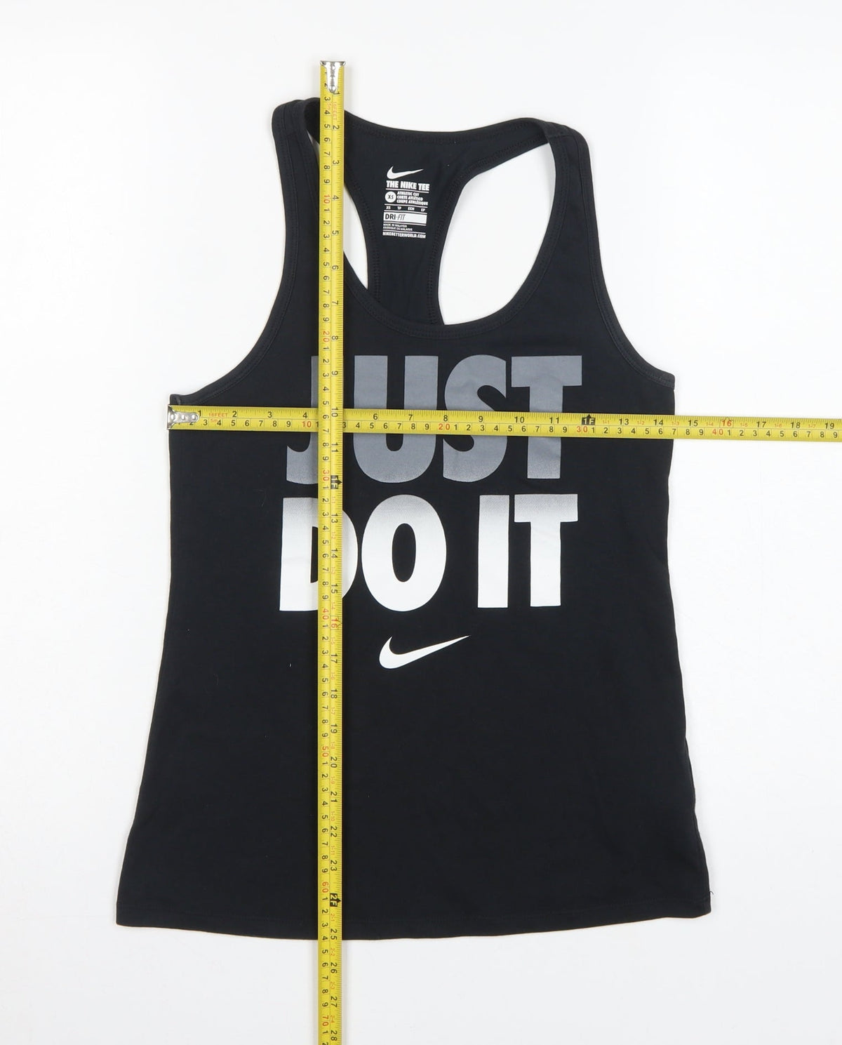 Nike Women Black XS Racerback Just Do It Dri-FIT Tank Top