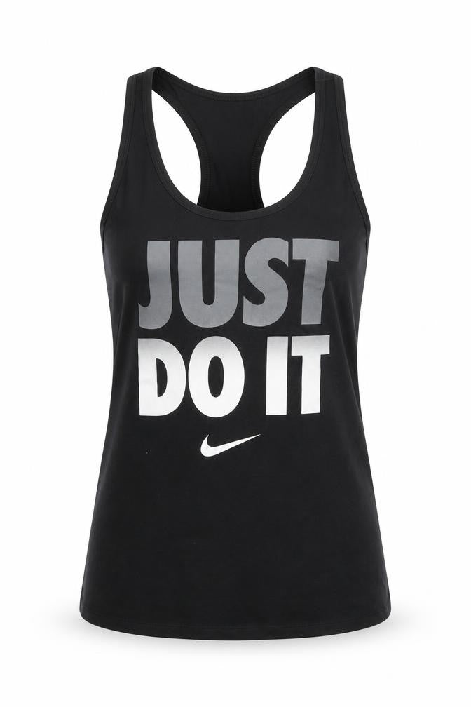 Nike Women Black XS Racerback Just Do It Dri-FIT Tank Top
