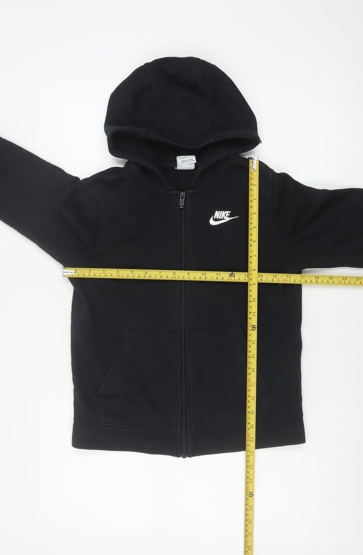 Nike Boys Black 10-11 Years Full Zip Hooded Logo Hoodie