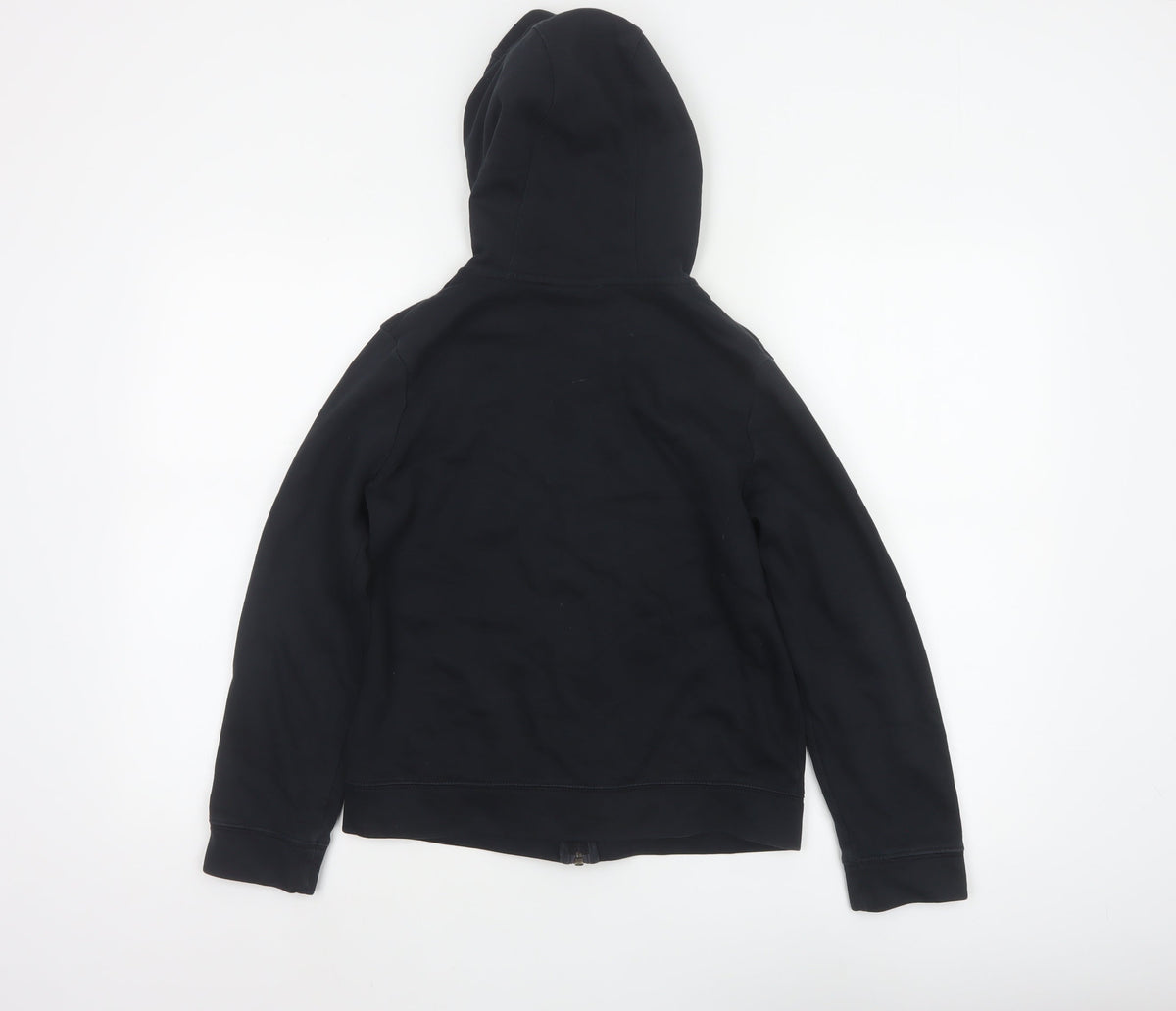 Nike Boys Black 10-11 Years Full Zip Hooded Logo Hoodie