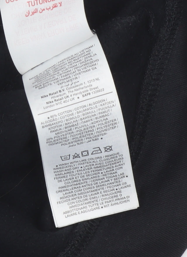 Nike Boys Black 10-11 Years Full Zip Hooded Logo Hoodie
