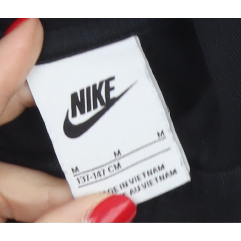 Nike Boys Black 10-11 Years Full Zip Hooded Logo Hoodie