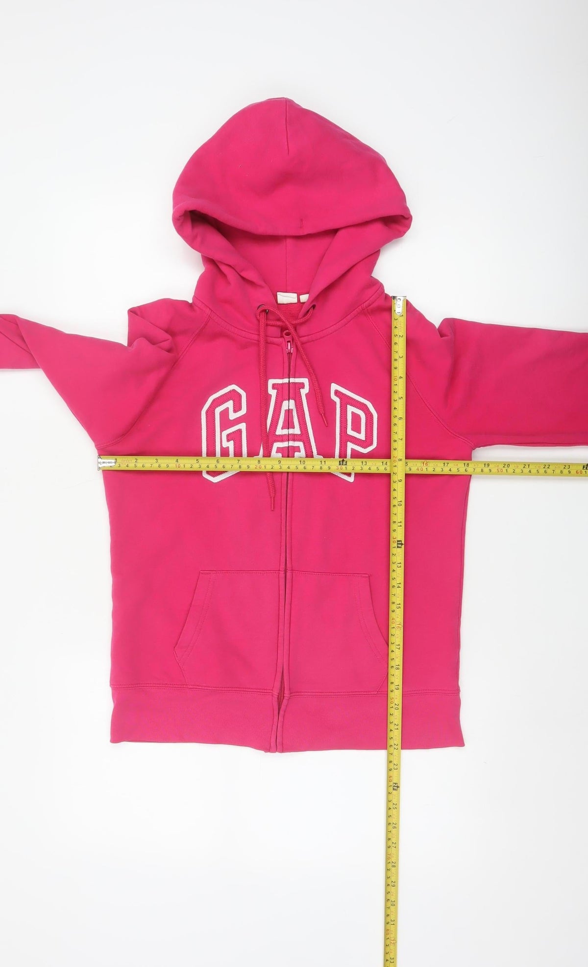 GAP Women Pink S Full Zip Hooded Logo Fleece Sweatshirt