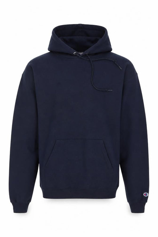 Champion Men's Navy S Pullover Hoodie Logo Kangaroo Pocket
