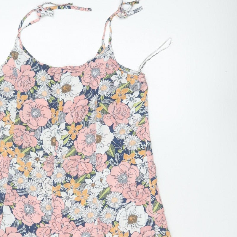 Vans Women's Multicoloured Floral Halter A-Line Mini Dress Size M
