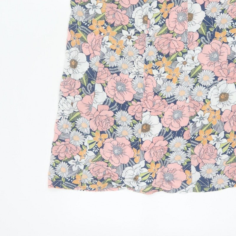 Vans Women's Multicoloured Floral Halter A-Line Mini Dress Size M