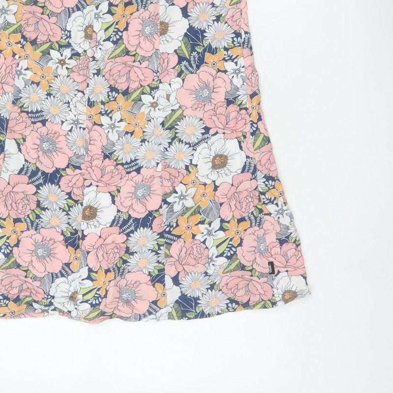 Vans Women's Multicoloured Floral Halter A-Line Mini Dress Size M