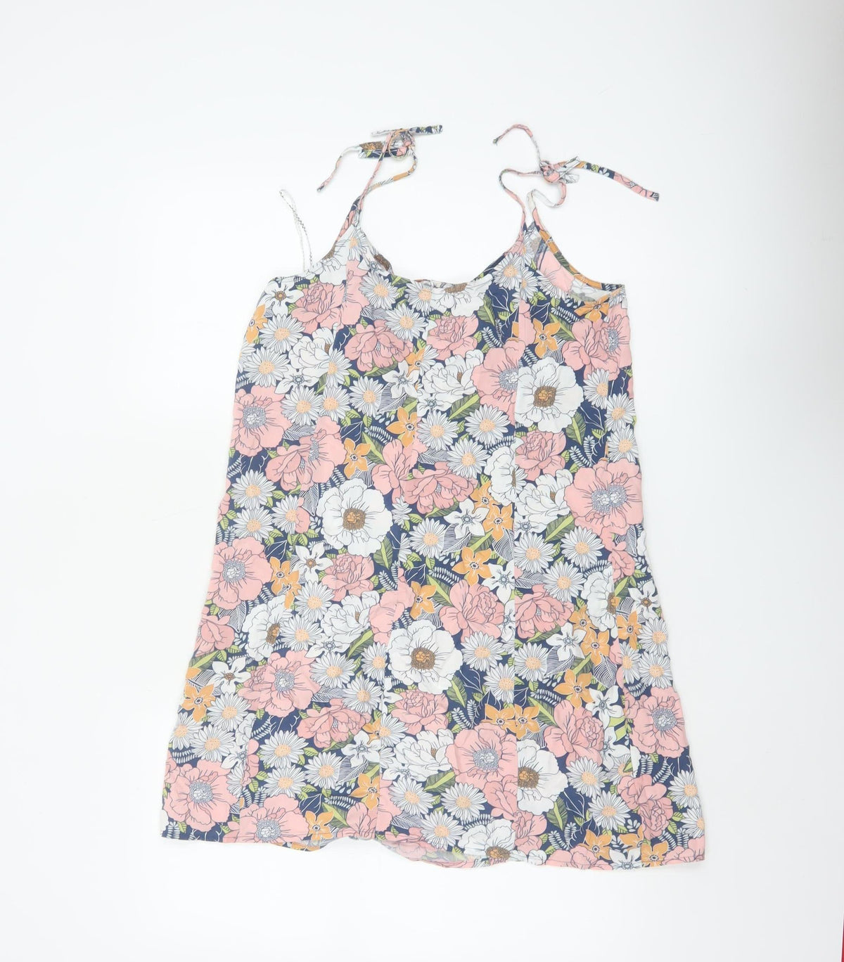 Vans Women's Multicoloured Floral Halter A-Line Mini Dress Size M