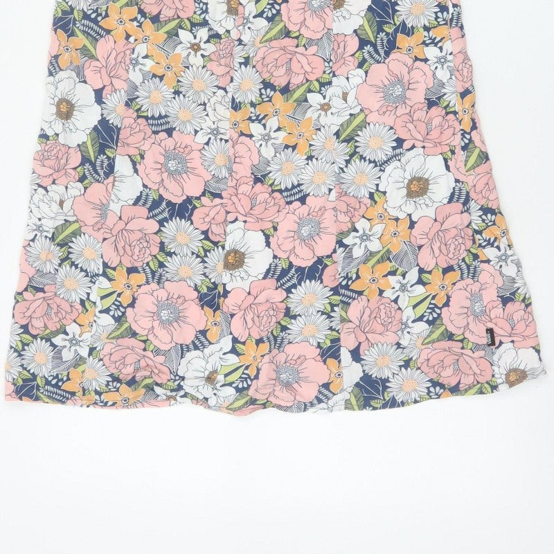 Vans Women's Multicoloured Floral Halter A-Line Mini Dress Size M