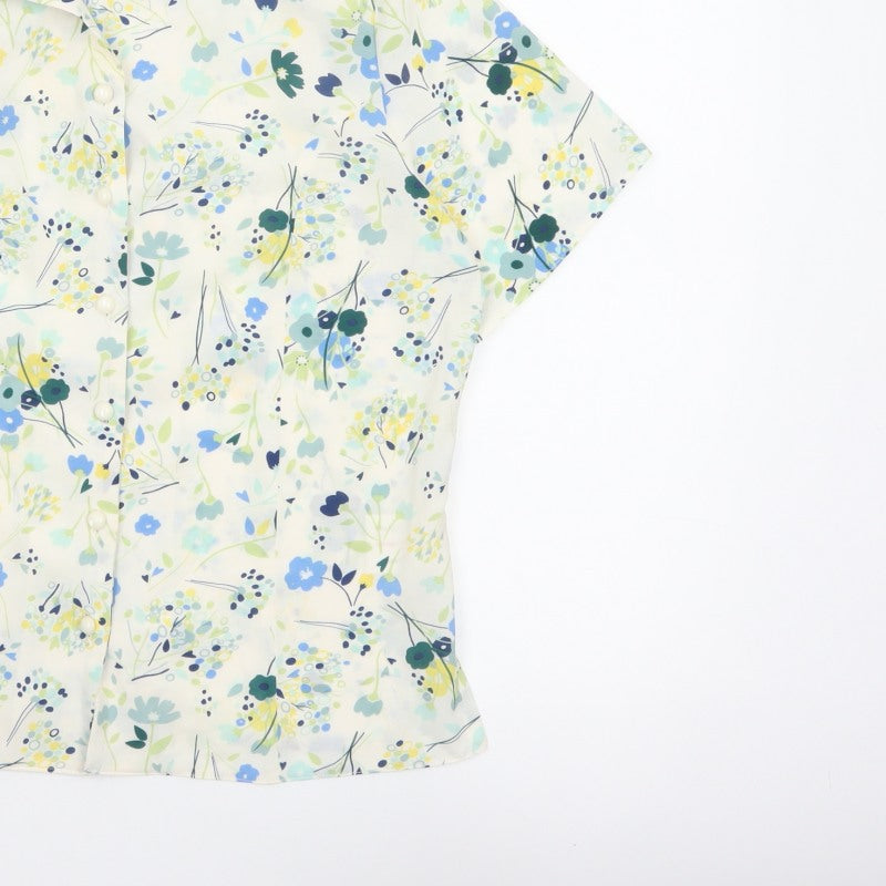 Honor Millburn Women’s Multicoloured Floral Button-Up Blouse Size 12