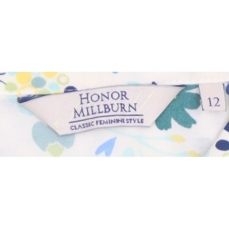 Honor Millburn Women’s Multicoloured Floral Button-Up Blouse Size 12