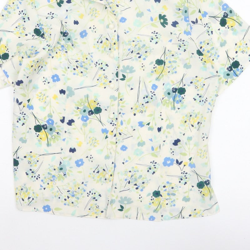 Honor Millburn Women’s Multicoloured Floral Button-Up Blouse Size 12