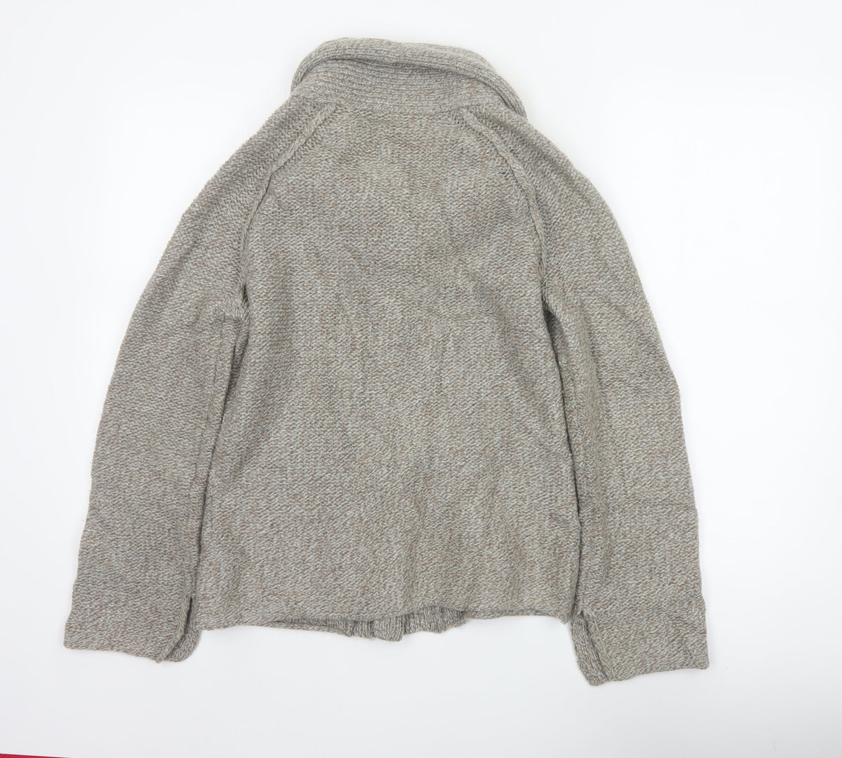 Fenn Wright Manson Women Beige Size 10 Chunky Knit Cowl Cardigan