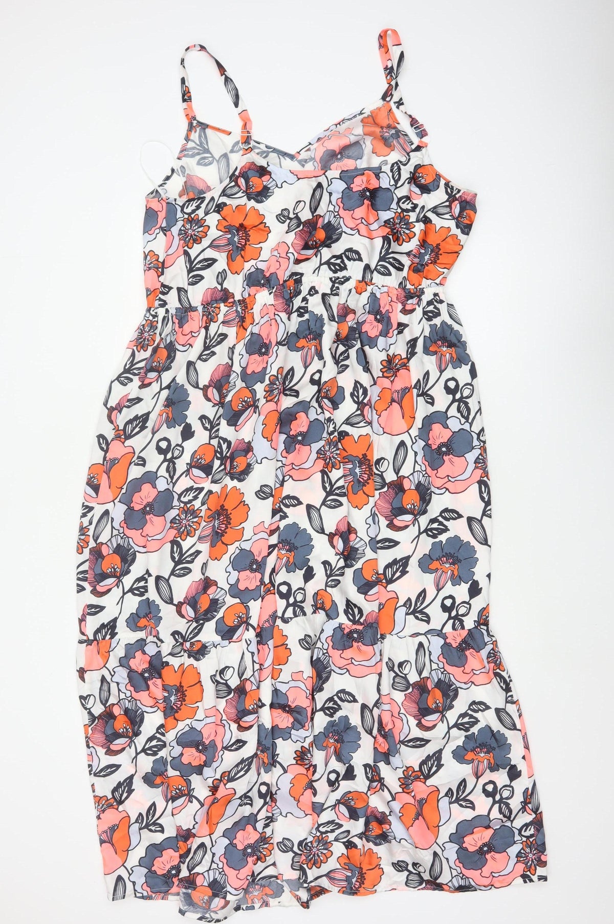 Marks and Spencer Women Multicoloured Floral Size 18 Midi Fit & Flare Dress