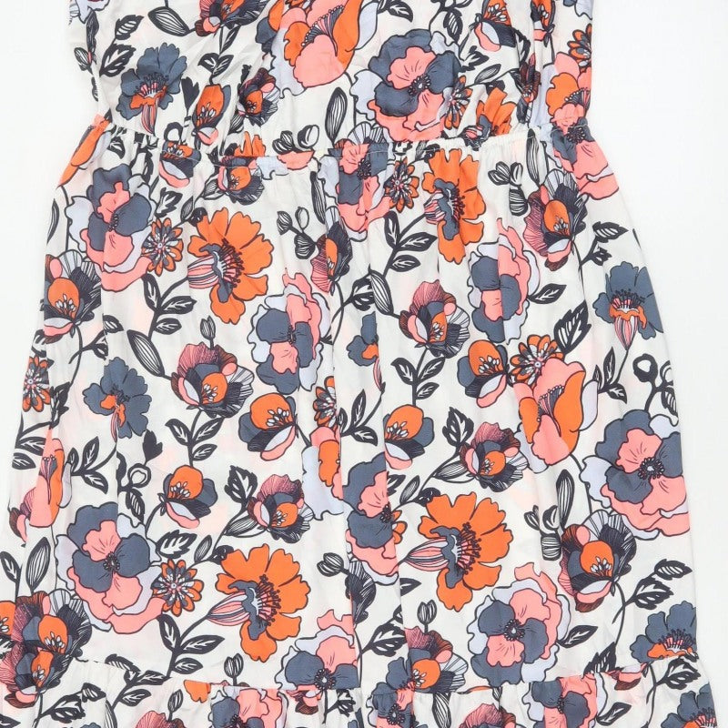 Marks and Spencer Women Multicoloured Floral Size 18 Midi Fit & Flare Dress