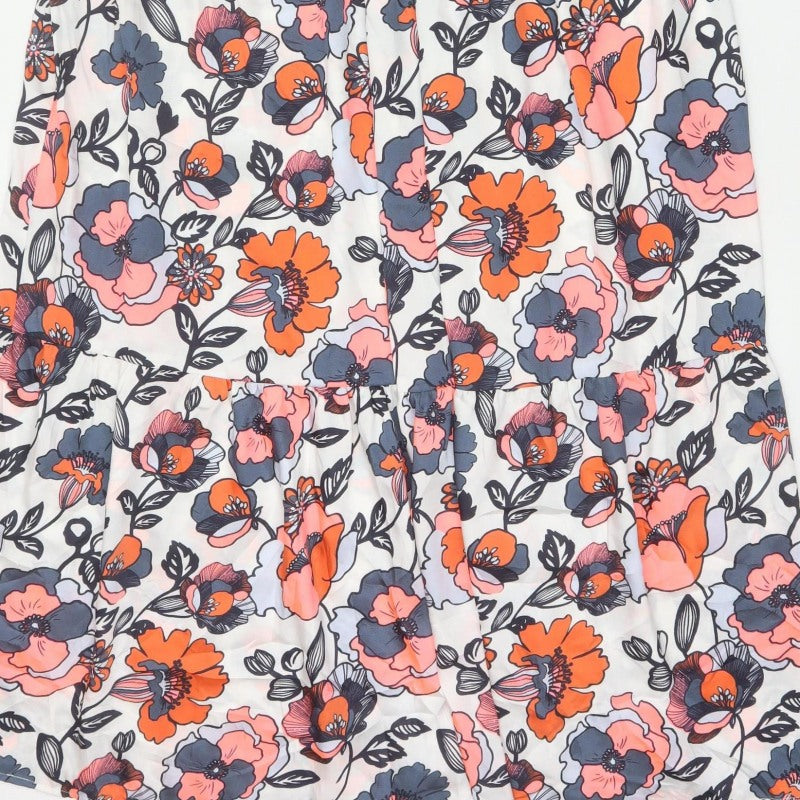 Marks and Spencer Women Multicoloured Floral Size 18 Midi Fit & Flare Dress