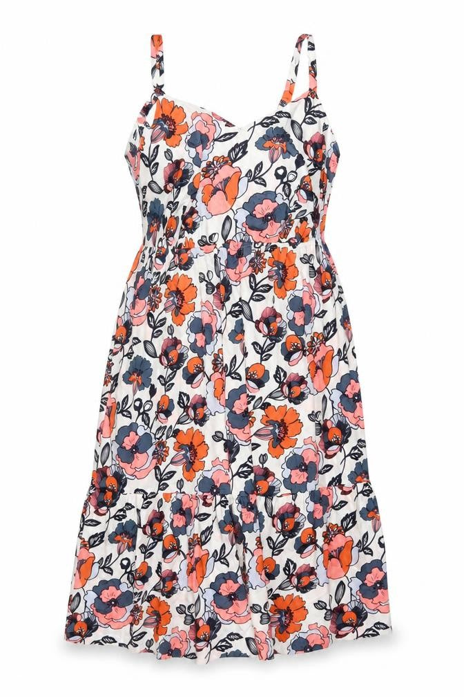 Marks and Spencer Women Multicoloured Floral Size 18 Midi Fit & Flare Dress