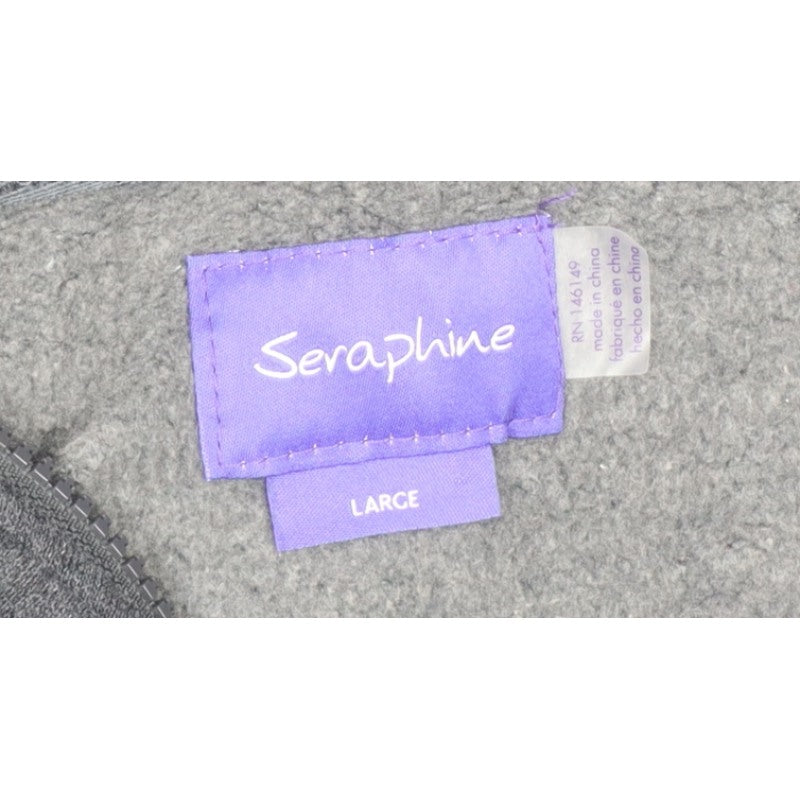 Seraphine Women’s Grey Large Maternity Full Zip Hooded Hoodie Pockets