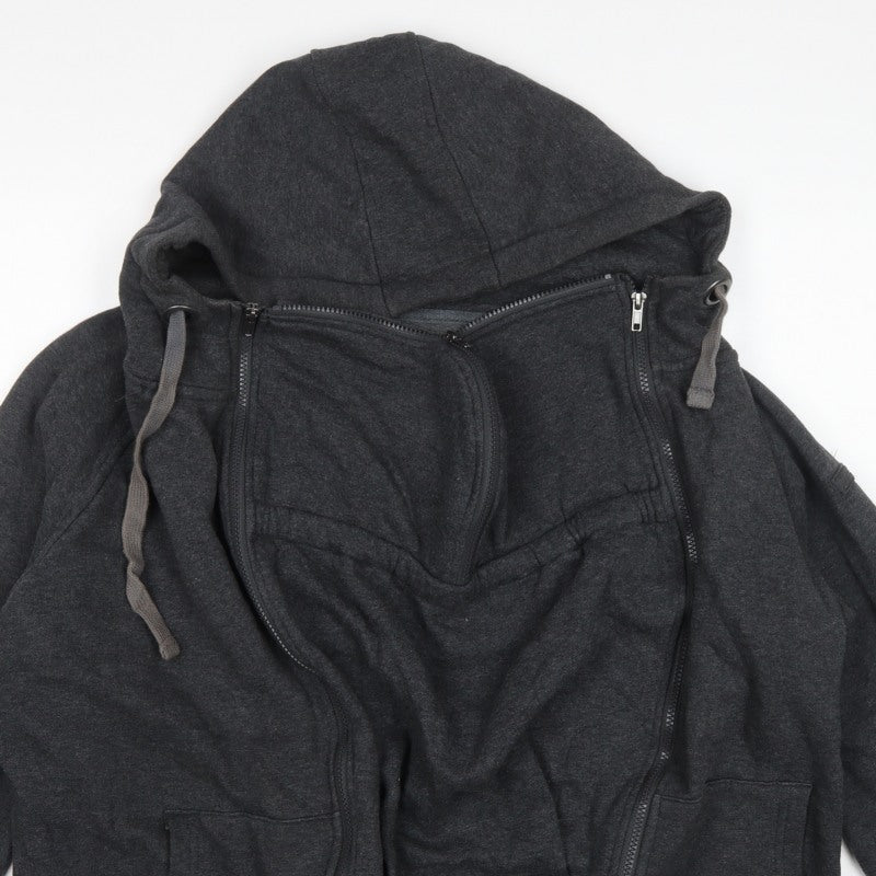 Seraphine Women’s Grey Large Maternity Full Zip Hooded Hoodie Pockets