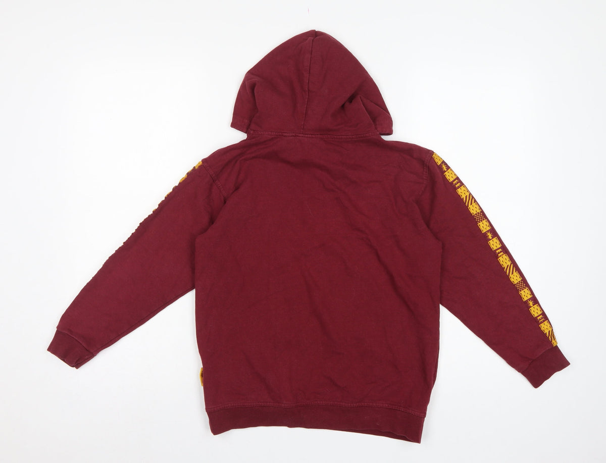 Harry Potter Girls Red 11-12 Years Gryffindor Pullover Hoodie Graphic Print