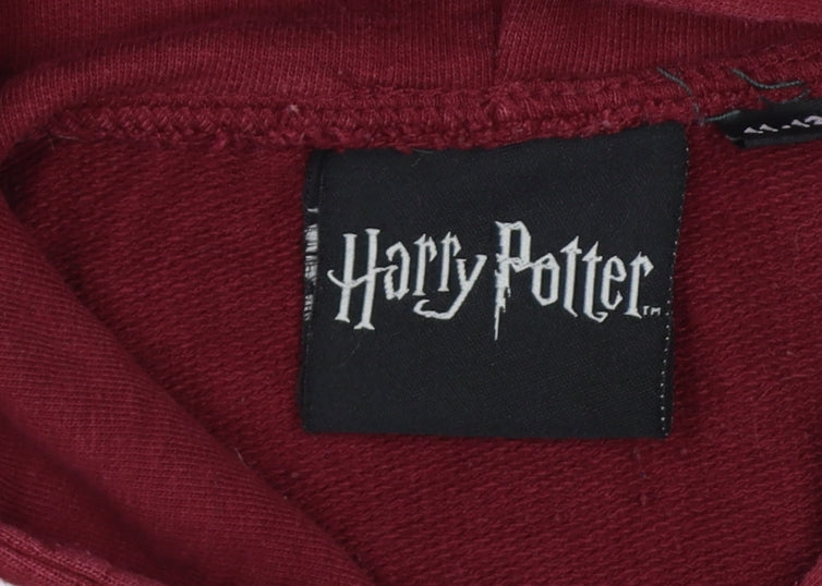 Harry Potter Girls Red 11-12 Years Gryffindor Pullover Hoodie Graphic Print