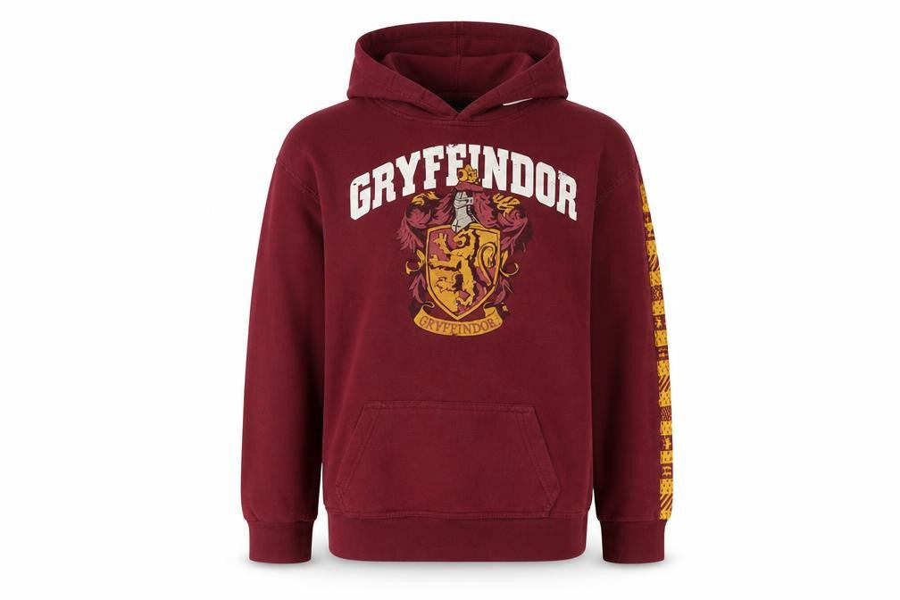 Harry Potter Girls Red 11-12 Years Gryffindor Pullover Hoodie Graphic Print