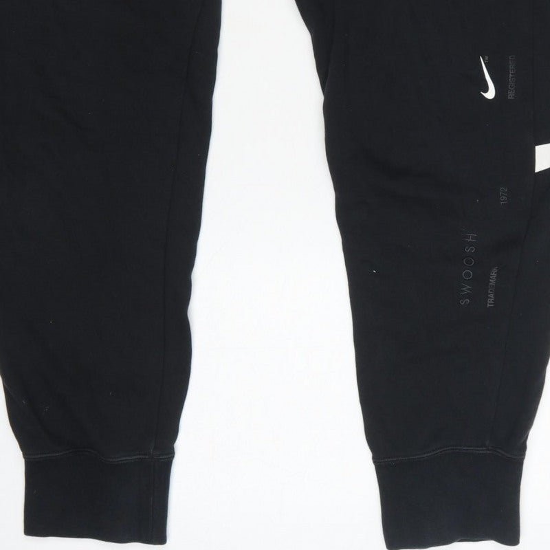 Nike Men’s Black M Logo Graphic Fleece Jogger Trousers