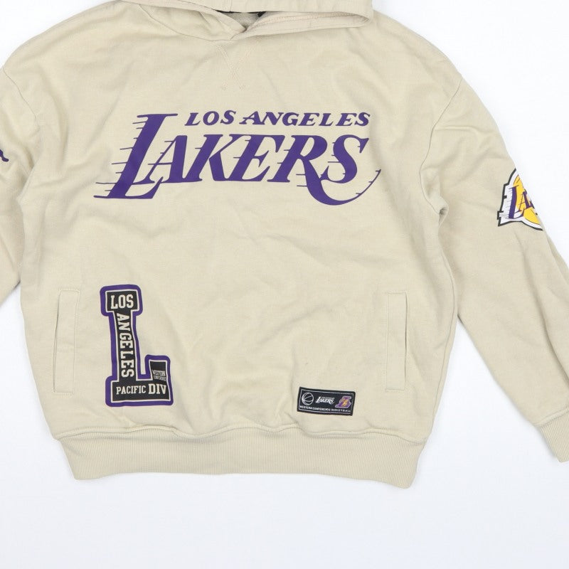 Primark Boys Beige LA Lakers NBA Graphic Pullover Hoodie 10-11 Years
