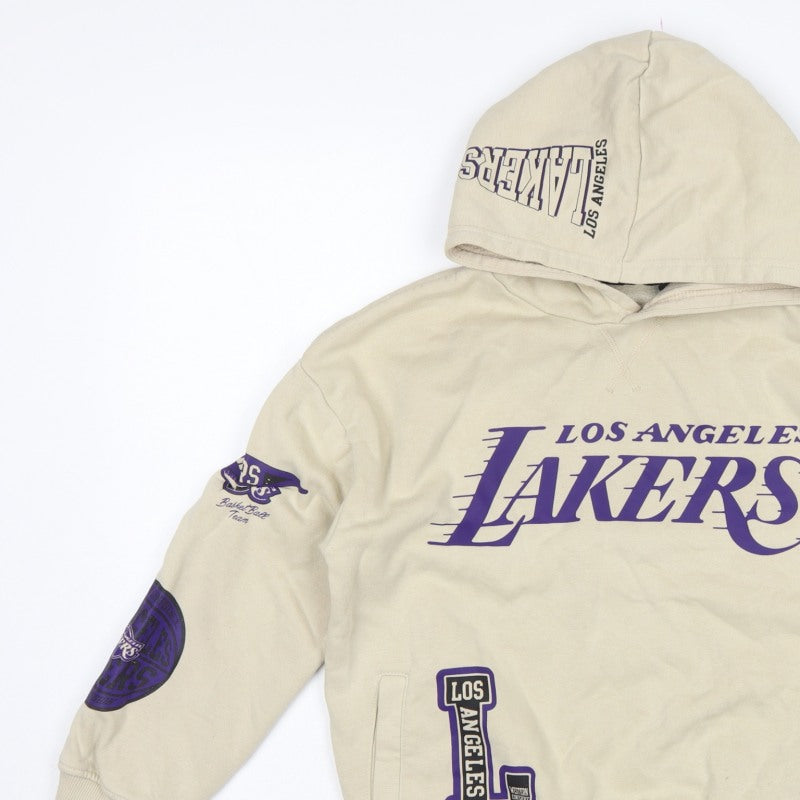 Primark Boys Beige LA Lakers NBA Graphic Pullover Hoodie 10-11 Years