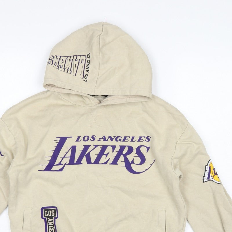 Primark Boys Beige LA Lakers NBA Graphic Pullover Hoodie 10-11 Years
