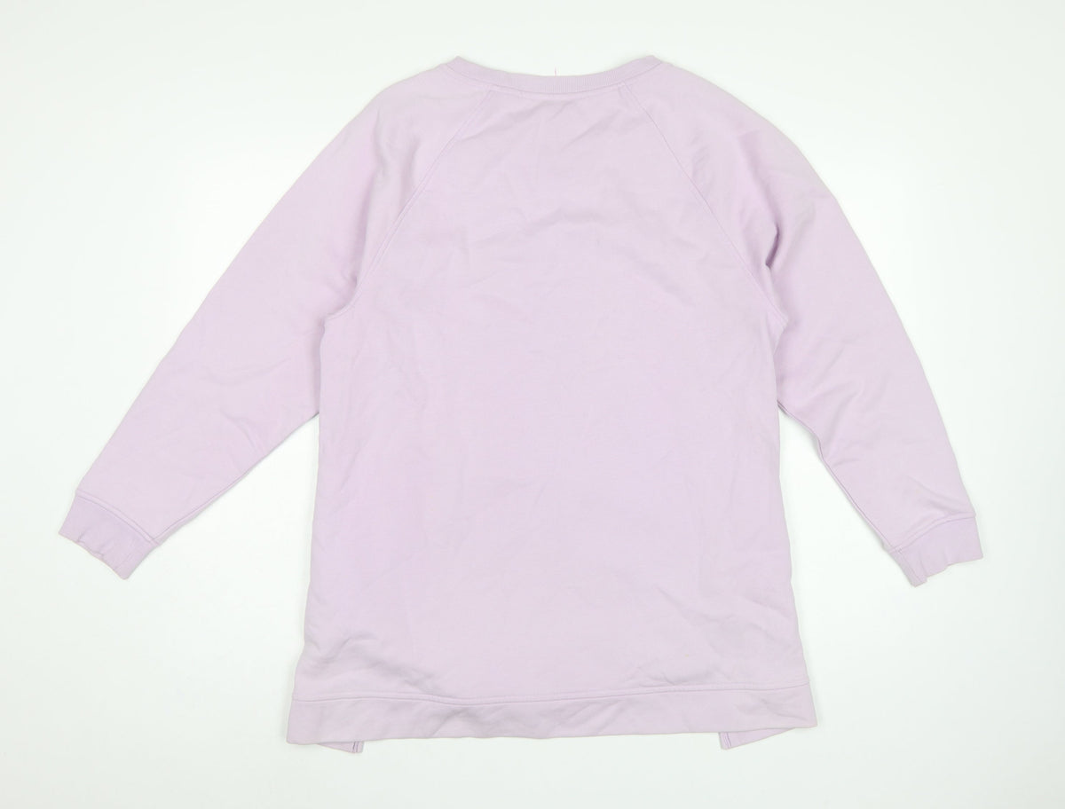 Marks & Spencer Women Pink UK 14 Tunic Sweatshirt Pockets Cotton