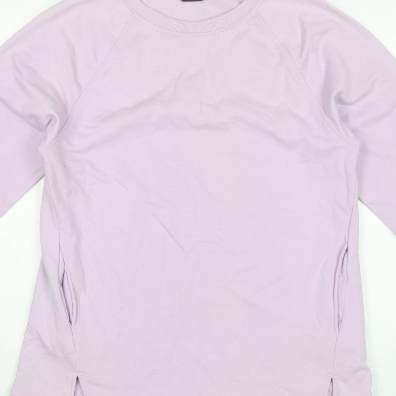 Marks & Spencer Women Pink UK 14 Tunic Sweatshirt Pockets Cotton